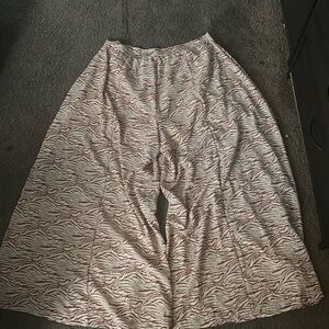 Fashion Nova Zebra Print Jumpsuit - Red and White